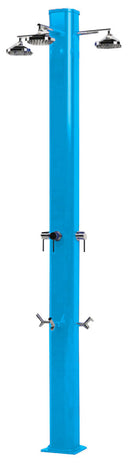 Doccia da Giardino a 3 Soffioni Miscelatore e Lavapiedi Arkema Big Jolly Light Blu