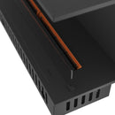 Camino a Vapore Elettrico  Da Incasso 180x50x40 cm Invapo Inside C1800 con Ricarica Automatica in Acciaio Verniciato Nero      