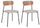 Lot de 2 chaises Genevieve 46x49x76,5 cm en polyester ivoire