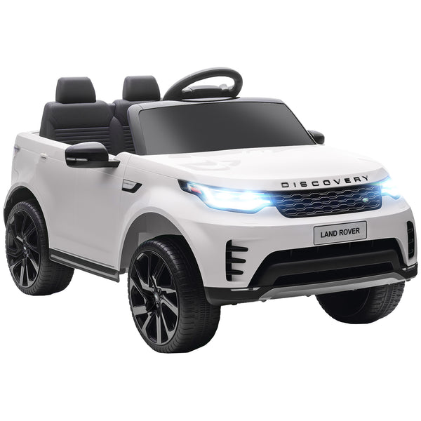 Macchina Elettrica per Bambini Licenza Ufficiale Land Rover Discovery 12V con Telecomando Bianco sconto