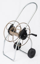 Carrello Avvolgitubo Manuale 60 mt in Acciaio Zincato con Manico Regolabile Agrati