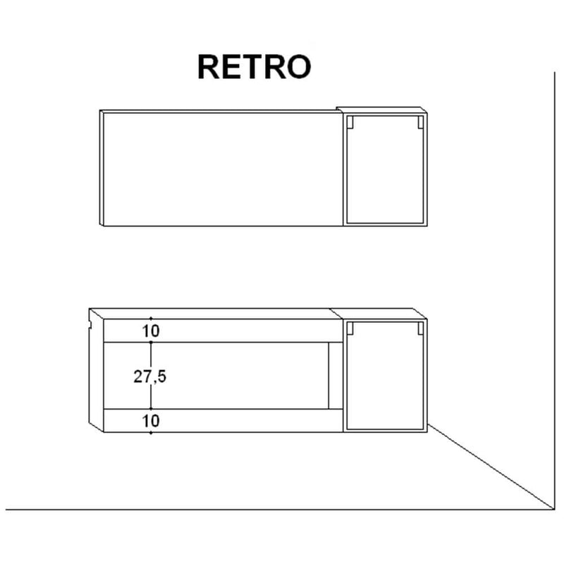 Mobile da Bagno sospeso Samoa 01C Laccato Viola TFT