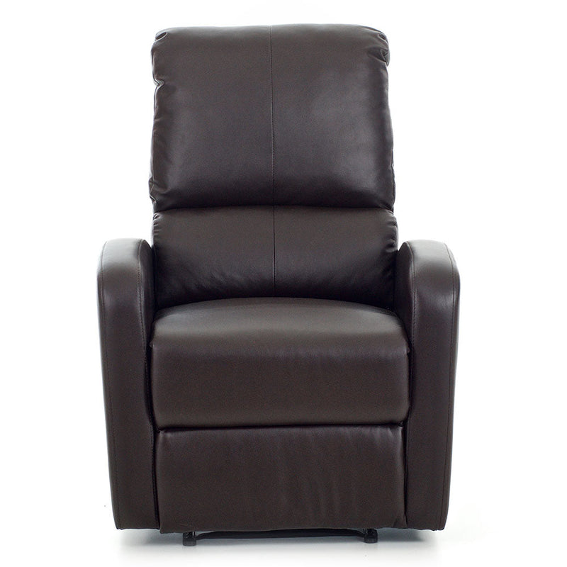 Poltrona Relax Reclinabile Manuale in Similpelle Camilla Marrone