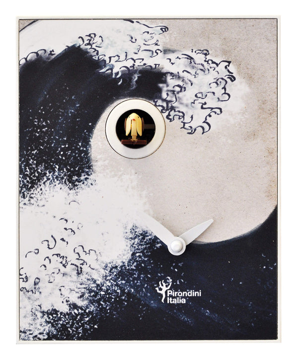 Horloge Coucou Murale 16,5x20x10cm Pirondini Italia D'Apres Hokusai sconto