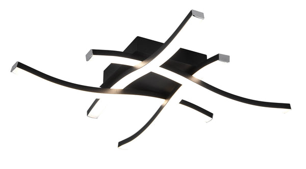 sconto Plafoniera da Interno a LED SMD in Metallo Nero Opaco