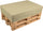 Coussin pour Palette 120x80 cm en Simili Cuir Pomodone Sable