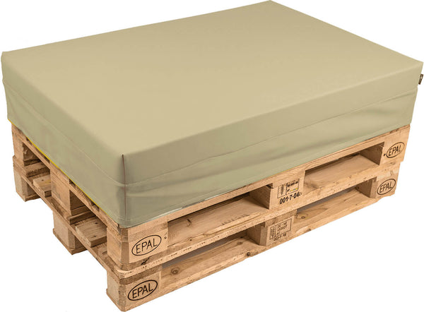 acquista Coussin pour Palette 120x80 cm en Simili Cuir Pomodone Sable