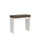 Console Extensible 90-300x40x77 cm en Mélamine Marron et Blanc