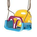 Altalena Bambini 3 in 1 Seduta Trasformabile Cintura di Sicurezza Età 9-36 Mesi da Interno ed Esterno Blu