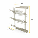 Scarpiera Laterale Sinistra per Armadi in Acciaio Emuca Hack Grigio Pietra