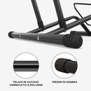 Cavalletto Portabici per Pneumatici in Acciaio 59x41x38 cm Nero 