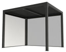 Pergola da Giardino 2,4x3x2,35 m in Alluminio con Tende Laterali Grigio Antracite