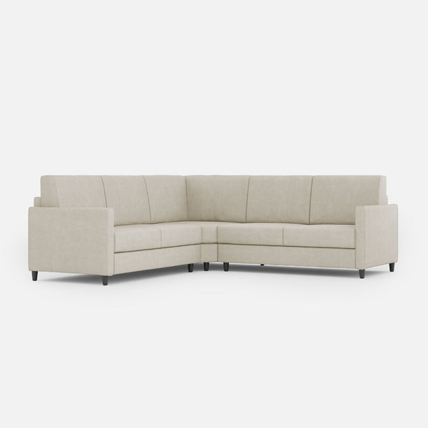 Canapé d'angle Karay 5 places 221x221x85 cm en tissu lait prezzo