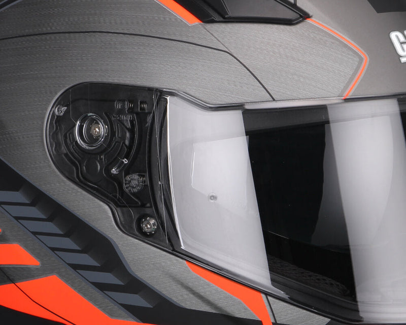 Casco Integrale per Scooter Visiera Lunga CGM Silverstone 317G Arancione Fluo Opaco Varie Misure