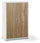 Armadietto Multiuso 2 Ante 71x110x41 cm Ossido Bianco/Noce Stelvio