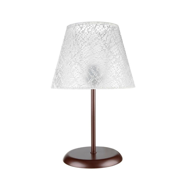 online Lampe de table Elva en métal et abat-jour en tissu brodé