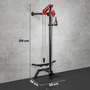 Cable Station 85x68x210 cm Macchina a Carrucole Regolabili a 16 Posizioni con Montaggio a Parete Nero      