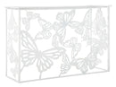 Console Bianco Butterfly 121,5x41x81 cm in Ferro MDF e Specchio Bianco e Oro