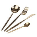 Servizio Set di Posate 24 Pezzi in Acciaio Inox VdE Tivoli 1996 Preciosa Oro