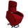 Fauteuil Releveur Electrique 1 Moteur 65x75x101 cm en Tissu Rouge