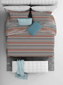 Copripiumino Matrimoniale Stampato Athena Rabat Multicolore