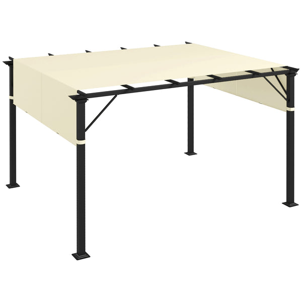 online Copertura per Gazebo Pergola 488x122 cm con Tasche e Cinghie in Poliestere Bianco Crema