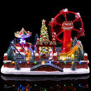 Giostrina di Natale Parco con Ruota Natalizio 25.5x24.5x23 cm Decorazione Addobbo