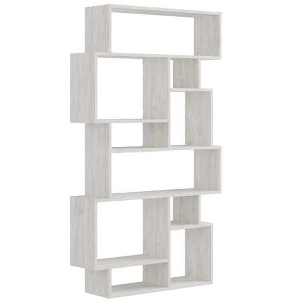 Libreria Moderna 168x96x25 cm Scaffale 8 Ripiani in MDF Bianco Frassinato acquista