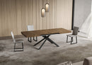 Tavolo Allungabile 120-204x80x74 cm Niket Noce Gambe Antracite