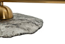 Lampadario Emily 3 Luci Vetro Grigio 100x24x18 cm in Ferro e Vetro Oro e Grigio      