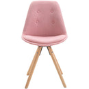 Set 2 Sedie Imbottite 48x56x87 cm in Tessuto  Rosa