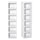 Set 2 Pezzi Mobile Libreria Porta CD 21x19.2x88,3 cm in Legno Bianco