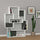 Bibliothèque Barce blanc anthracite 101x22x132h cm