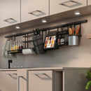 Profilo per Accessori da Cucina Sospesi Titane L 1,1 m Grigio Antracite Alluminio e Zama Emuca