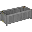 Fioriera Pieghevole Rialzata per Coltivazioni 70x30x25 cm in Legno Grigio      