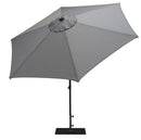 Ombrellone da Giardino Ø3 m Palo Ø38 mm in Alluminio Tessuto Olefin Trend Grigio