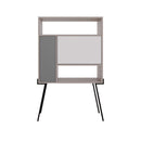 Mobile 1 Anta 3 Ripiani 85,5x29,5x135 cm in MDF Tatti Bianco e Antracite