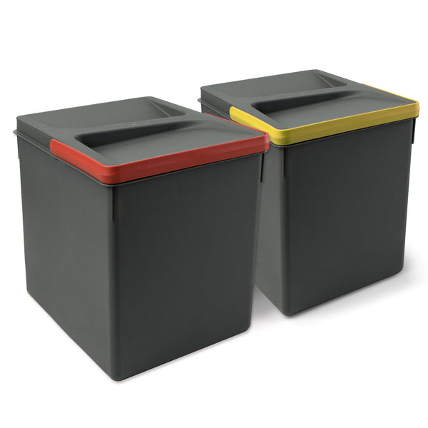Poubelle 2 Conteneurs pour Commode 31,2x21,6 cm H26,6 cm Emuca Gris anthracite online