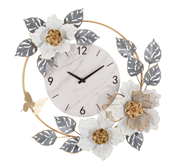 sconto Orologio da Muro Flowers 64x8x64 cm in Ferro Multicolor