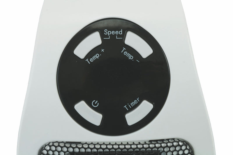 Stufa Stufetta da Parete 500W con TelecomandoDisplay LCD Kooper Pluggy Bianco