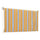 Auvent surbaissé 250x150 cm Tissu Polyester Rayure Jaune