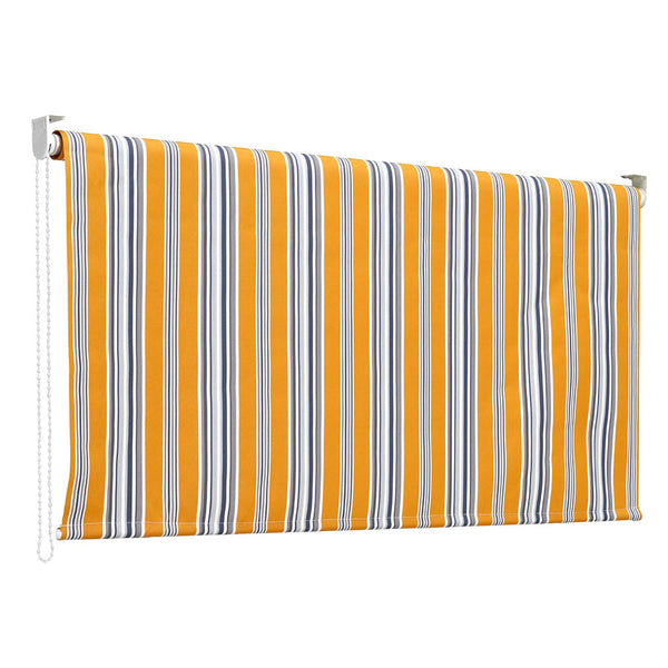 sconto Auvent surbaissé 250x150 cm Tissu Polyester Rayure Jaune