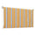 Auvent surbaissé 250x150 cm Tissu Polyester Rayure Jaune