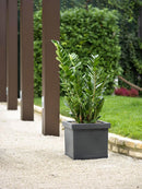 Vaso 40x40x35cm in Resina Tulli Quadro Liscio Classic 40 Antracite