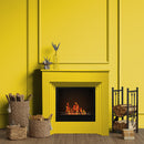 Camino a Bioetanolo da Pavimento 96x35xH96 cm Bellini Giallo