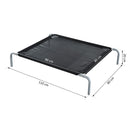 Brandina Portatile per Cani 110x80x20 cm Fino a 22Kg in Metallo e Tessuto a Rete Nero