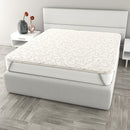 Topper Memory Con Fodera in Poliestere e Cashmere Bianco Varie Misure