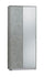 Armoire 2 Portes Coulissantes avec Miroir 82x190x41 cm Ciment