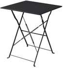 Tavolino Quadrato Pieghevole da Giardino 60x60x72 cm in Ferro Antracite