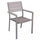 Fauteuil empilable Cervia 58x58x89 h cm en aluminium taupe